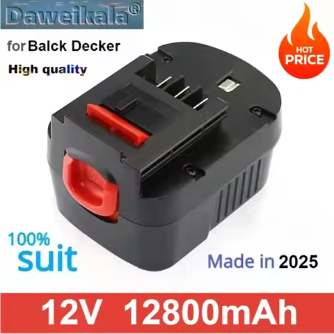 New 12V 6800mah Rechargeable Tool Battery for Black & Decker A12 A12ex Fsb12 Fs120b A1712 Hp12k HP12