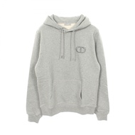 【二手】迪奧 (Dior) 連帽衫，飾有 CD 標誌刺繡，抓絨內襯棉質連帽衫，男士款，全新未使用