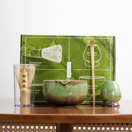 【A-Clouds】ชุดชงชาญี่ปุ่น (7ชิ้น) ชุดชามมัทฉะ ชุดชาชุดชงมัทฉะเซรามิค (ชามชาพร้อมปากเท) แปรงชงชา อุปกร