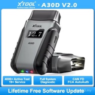 XTOOL Anyscan A30D BT OBD2 Scanner Alat Diagnostik Kereta Sistem Penuh Dua Arah CAN FD FCA 19+ Reset