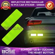 10pcs Reflective Sticker for Car Motorcycle Bicycle Rectangular Safety Reflection Sticker