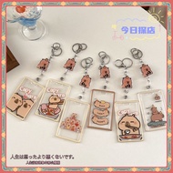 Ready Stock Acrylic Capybara Multifunctional Transparent Retractable Card Holder Cute Capybara Easy 