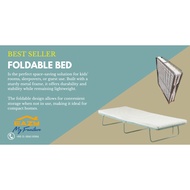 Foldable Bed with Foam Mattress, Folding bed metal bed frame