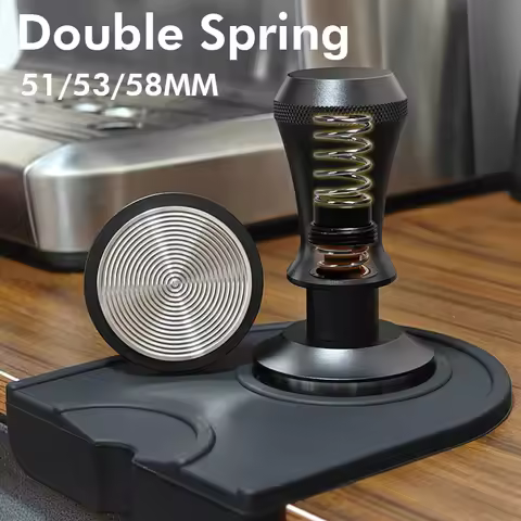 Coffee Tamper 51mm Double Spring Tamper 30lb Constant Pressure Tamper 54mm 51mm 53mm 58mm Espresso A