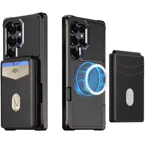 2-in-1 Detachable For Magsafe Magnetic Wallet Case For Samsung Galaxy S22 S21 S26 Ultra S25 Edge S24