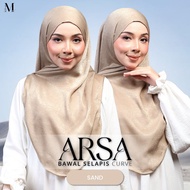 BAWAL SELAPIS CURVE ARSA | SHAWL MATERIAL SHINE VELVET SATIN | lembut berkilat & effortless dipakai