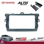 หน้ากาก ALTIS หน้ากากวิทยุติดรถยนต์ 7" นิ้ว 2 DIN TOYOTA โตโยต้า อัลติส ปี 2007-2013 + ประกับข้าง TOYOTA สีเทา สำหรับเปลี่ยนเครื่องเล่นใหม่