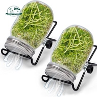 [In Stock] 2 Pieces Jar Sprouting Lids with 2 Sprouting Holder Sprouting Kits for Wide