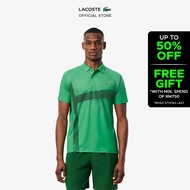 Lacoste Men's Tennis X Novak Djokovic On Court Polo Shirt - Performance ( Blue / Green ) - DH8959