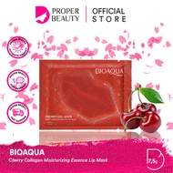 Bioaqua Cherry Collagen Moisturizing Essence Lip Mask Indonesia/Lip Mask 6g/Balm Moisturizing Moisturizer Long Lasting Glowing Exfoliating/Dry Broken Dull/Transparent Pink Glossy/Skincare Lips Care Treatment Bio Aqua Series Treatment/Serum