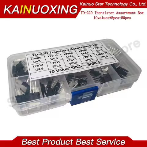 10value*5PCS=50PCS LM317T L7805 L7806 L7808 L7809 L7810 L7812 L7815 L7818 L7824 Transistor Assortmen