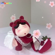 Crayon Shin-chan Figurine Strawberry Bear Crayon Shin-chan Doll Flocking Style Cartoon Desktop Decor