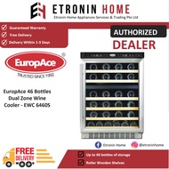 EuropAce 46 Bottles Dual Zone Wine Cooler - EWC 6460S