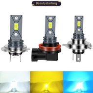 BEAUTYSTARTING 1PC 80W Car Headlight H4 H7 H8/H11 LED Bulb Head Lamp 2000LM LED Chips Fog Bulb White