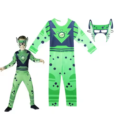 Anime Cosplay Power W-Wild Kratts Cosplay Christmas Halloween Character Girls Boys Catboy Gekko Owle