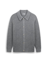 AIIZ (เอ ทู แซด) - AIIZ เสื้อคาร์ดิแกนผู้ชายทอริบ ทรงหลวม AIIZ Mens Ribbed Knit Cardigan