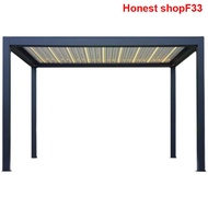 ❒▬✹Outdoor Aluminum Gazebo With Adjustable Roof Louver modern aluminum pergola