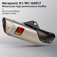 Akrapovic R1/M1 Exhaust Universal 51mm Motorcycle Muffler with DB Killer For Z900 GSXR750 GSX8S Pani