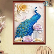 Rumah Lukisan Diamond 5d Dengan Gambar Mozaik Burung Merak Untuk