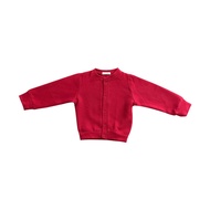 Lumik Red Plain Cardigan