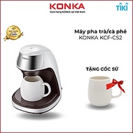 Máy Pha Cafe Cà Phê Pha Trà Tự Động  Tặng Cốc Sứ KONKA KCF-CS2 - Hàng Nhập Khẩu