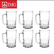 1 SET CONTENTS 6 Pcs Coconut Ice Glasses BREAK GUARANTEE - Glass Cups - Handled Glasses - Cendol Gla