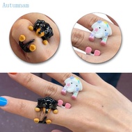 AUTU Cartoon Dog  Open Rings Jewelry Statement Jewelry Stackable Rings