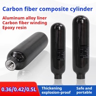 0.5/0.42L Carbon Fiber Tank Water Flora Cabinet Equipment CO2 Aquarium Oxygen Tank Cylinder Diving