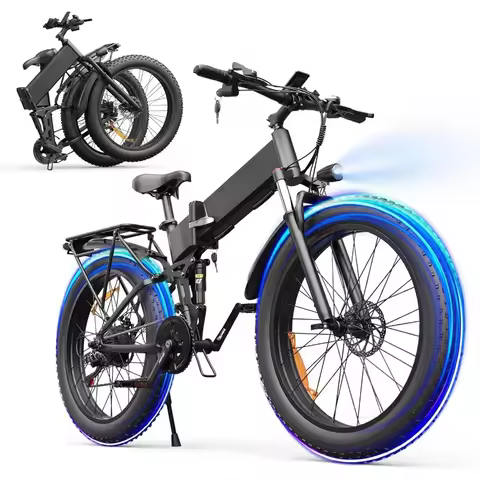 Foldable Electric Bike with Peak2250W Dual Motor and 48V 15.6A/1300WH Battery E-Bike, Max 35MPH & Ma