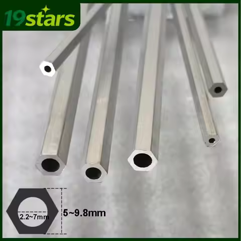 6063 T5 Hexagonal Aluminum Alloy Tube Hollow Pipe Distance Between Opposite Sides Is 5 5.5 6 6.35 7 