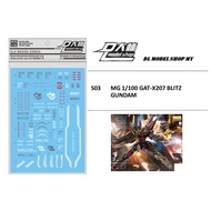 DL MDEL DECAL MG S03 GAT-X207 BLITZ GUNDAM