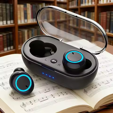 New TWS Bluetooth Earphones Wireless Headset Deep Bass Earbuds True Wireless Stereo Headphones Sport