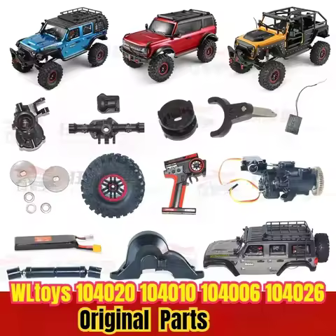 WLtoys 104020 104010 104006 104026 Wrangler RC Car Accessories Original Parts Tire ESC Wave Box 550 