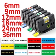 Compatible Brother P-Touch TZe TZ Label Tape 6mm 9mm 12mm 18mm 24mm 36mm Label Tape for PT-H107B PT-