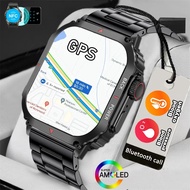 นาฬิกาวัดระดับน้ำตาลในเลือด1.95นิ้วสำหรับผู้ชายผู้หญิง lP68สมาร์ทวอท์ชระบบ GPS ที่ชาร์จแบบไร้สาย NFC smartwatch สำหรับ Android OS iOS 2024ใหม่