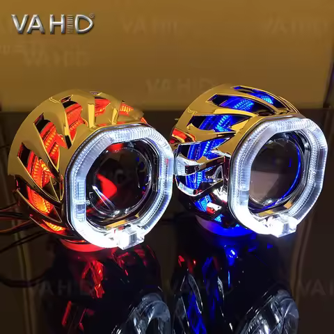 CH13S 2.5inch Car Crystal Double Angel Eye hid Xenon Projector Kit H1 H4 H7 9005 9006 Retrofit Headl