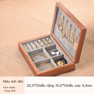 [Super Hot] Portable hardwood jewelry box, high-end jewelry box, sophisticated single-layer compartm