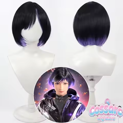 Anime TEKKEN 8 Reina Cos Cosplay Wig Halloween Carnival Party Props Synthetic Hair Heat Resistant Fi