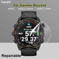 2/3/5/10 PCS For Garmin Descent MK3 MK3i 43mm 51mm Ultra Clear Slim Soft Hydrogel Repairable Film Sc