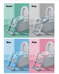 Toilet Bowl Potty Training Seat with Adjustable Ladder Nursery Train for Kids / Tandas Jamban duduk 