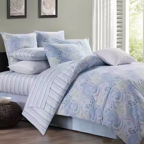 US Size Print Egyptian Cotton Bed Sheets Set, 100% Egyptian Cotton, North American country style, Cu