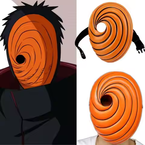 Anime Kakashi Uchiha Mask Tobi Obito Akatsuki Ninja Madara Cosplay Costumes Resin Masks Ring Necklac