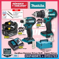 Makita 18V LXT Cordless Combo Set ( DHP489RTJ Cordless Hammer Driver Drill + DTD172Z Cordless Impact Driver )