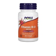 Now Foods Vitamin D3 400IU 1000IU 180 softgels 維他命D3 Structural Support 預防骨質疏鬆Capsules Bone Calcium 補鈣