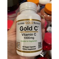 Exp 5/24 วิตามินซี 1000mg California Gold Nutrition, Gold C Vitamin C, 1,000 mg 60 Veggie Capsules