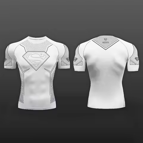 2026 Hot Superman Summer New Fitness T-Shirt Men's Sports Top Oversized Breathable Speed Drying Trai