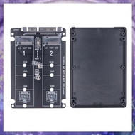 (Y W Z H)Dual M.2 to SATA3.0 Adapter M.2  Protocol SSD Adapter 2 Port NGFF M.2 B Key to  3.0 6Gbps M