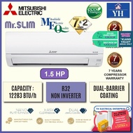 Mitsubishi JR Series 1.5 HP Non-Inverter R32 Air Conditioner Air Cond Aircond - MS-JR13VF/MU-JR13VF