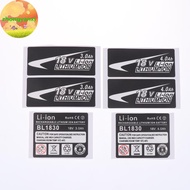 Zhongyanxi 10Pcs/set For 18V 3Ah 4Ah 5Ah 6Ah 9Ah BL1830 Li-Ion Battery Label Stickers 18V Battery Ca