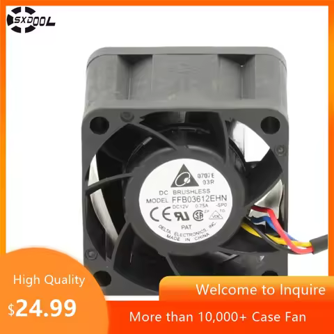 2pcs Delta FFB03612EHN 36mm 3628 DC 12V 0.75A Mini Micro Fan, Industrial 1U Server Inverter High Spe